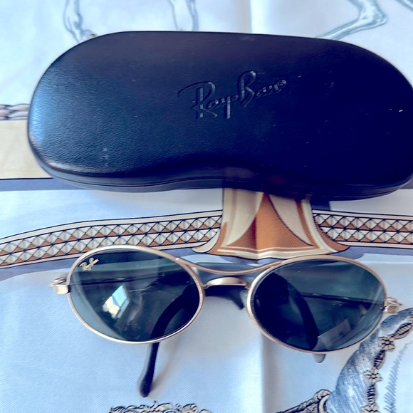 VINTAGE B&L RAY-BAN W2177 G15 GOLD ECLIPSE BIKERS ORBS SUNGLASSES - Picture 3 of 6